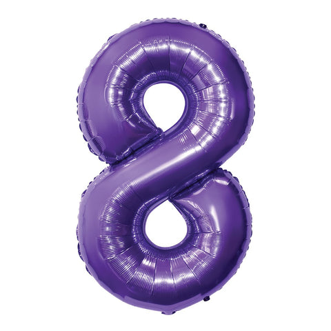 Purple Number Balloon, 34 Inches