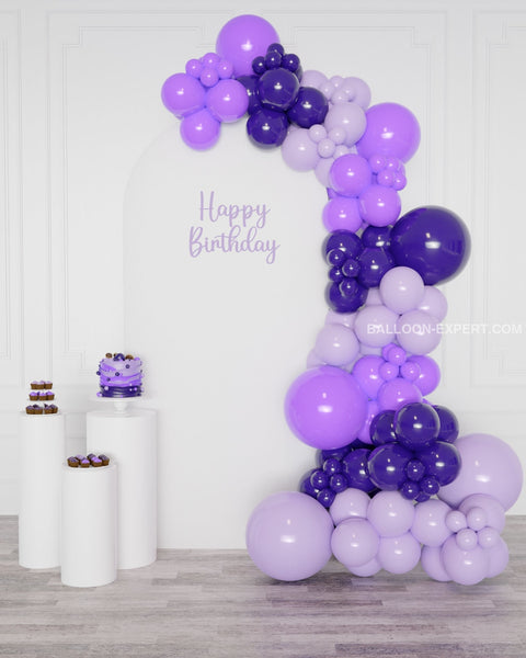 Purple and Lilac Balloon Garland, 12ft from Balloon Expert