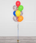Rainbow Confetti Balloon Bouquet, 10 Balloons from Balloon Expert