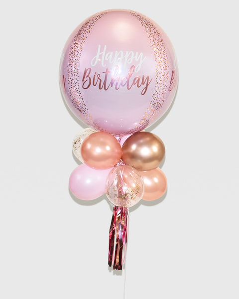 Rose Gold Happy Birthday Balloon