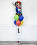 Super Mario Balloon Bouquet - Blue Red Green And Yellow Boys Birthday
