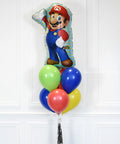 Super Mario Balloon Bouquet - Blue Red Green And Yellow Boys Birthday