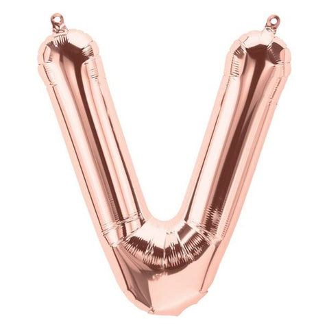 Buy Balloons Rose Gold Letter V Foil Balloon, 34 Inches sold at Balloon Expert