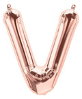 Buy Balloons Rose Gold Letter V Foil Balloon, 16 Inches sold at Balloon Expert