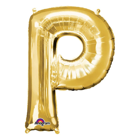 Buy Balloons Gold Letter P Foil Balloon, 32 Inches sold at Balloon Expert