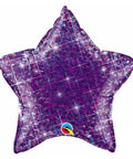 Buy Balloons Purple Holographic Jewel Star Foil Balloon, 18 Inches sold at Balloon Expert