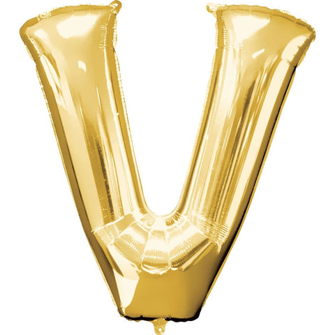 Buy Balloons Gold Letter V Foil Balloon, 32 Inches sold at Balloon Expert