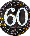 Buy Balloons 60th Birthday Black And Gold Foil Balloon, 18 Inches sold at Balloon Expert