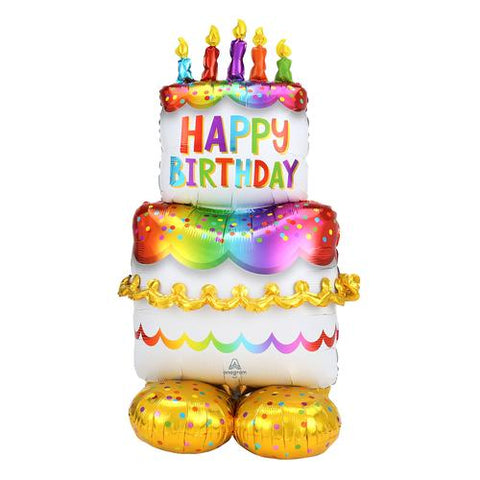 Birthday Cake Air Balloon "Happy Birthday"