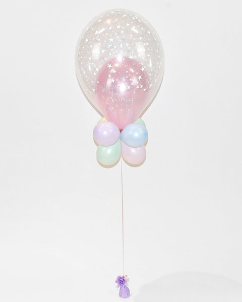 Centre de table de ballons d'anniversaire pastel – Balloon Expert