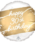 Buy Balloons 30th Gold Birthday Foil Balloon, 18 Inches sold at Balloon Expert