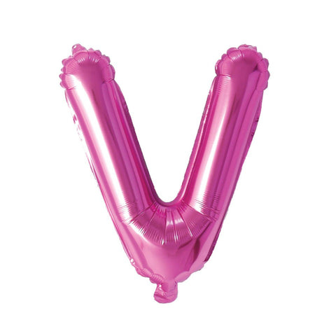 Buy Balloons Pink Letter V Foil Balloon, 16 Inches sold at Balloon Expert