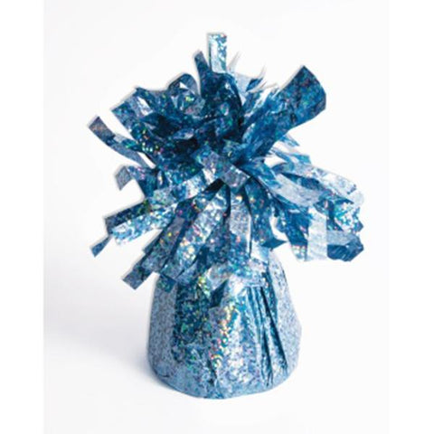 small ice blue foil balloon weight to hold balloon bouquets