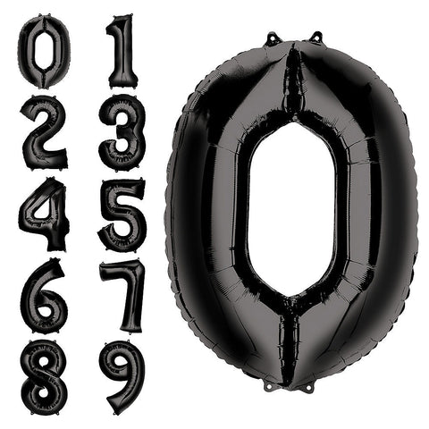 Ballon chiffre noir de 34 pouces