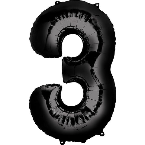 Black Number Balloon, 34 Inches