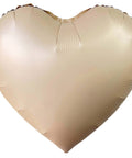 BOOMBA INTERNATIONAL TRADING CO,. LTD Balloons Matte Cappuccino Heart Shaped Foil Balloon, 18 Inches, 1 Count 810120710082
