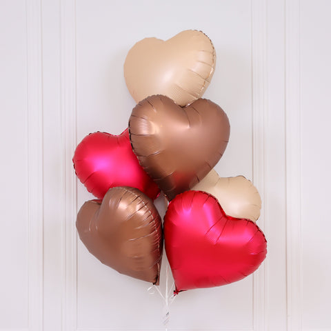BOOMBA INTERNATIONAL TRADING CO,. LTD Balloons Matte Cappuccino Heart Shaped Foil Balloon, 18 Inches, 1 Count 810120710082