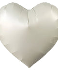 BOOMBA INTERNATIONAL TRADING CO,. LTD Balloons Matte Cream Heart Shaped Foil Balloon, 18 Inches, 1 Count 810120710075