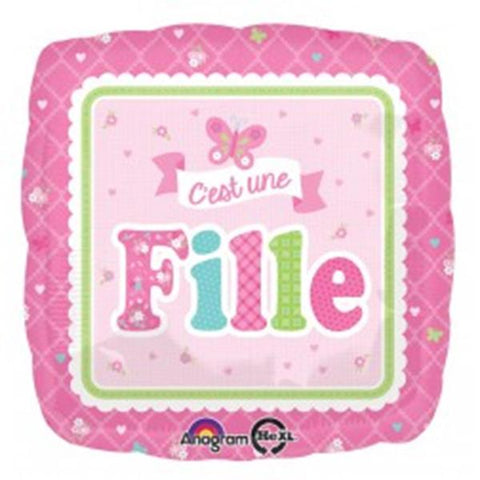 Buy Balloons C'est Une Fille Foil Balloon, 18 Inches sold at Balloon Expert