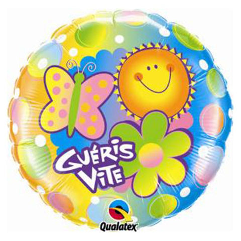 Buy Balloons Guéris Vite Sun Foil Balloon, 18 Inches sold at Balloon Expert