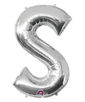 Buy Balloons Silver Letter S Foil Balloon, 34 Inches sold at Balloon Expert
