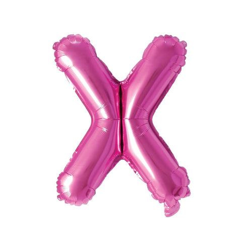 Buy Balloons Pink Letter X Foil Balloon, 16 Inches sold at Balloon Expert