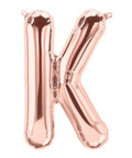 Buy Balloons Rose Gold Letter K Foil Balloon, 16 Inches sold at Balloon Expert