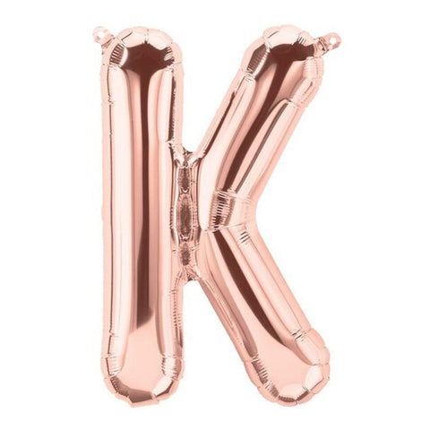 Buy Balloons Rose Gold Letter K Foil Balloon, 16 Inches sold at Balloon Expert
