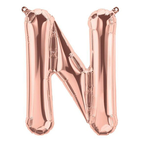 Buy Balloons Rose Gold Letter N Foil Balloon, 34 Inches sold at Balloon Expert