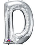 Buy Balloons Silver Letter D Foil Balloon, 16 Inches sold at Balloon Expert