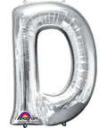 Buy Balloons Silver Letter D Foil Balloon, 34 Inches sold at Balloon Expert
