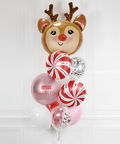 Reindeer Christmas Confetti Balloon Bouquet