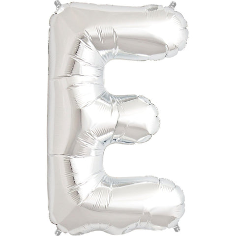 Buy Balloons Silver Letter E Foil Balloon, 16 Inches sold at Balloon Expert
