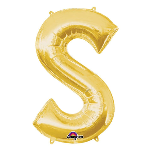 Buy Balloons Gold Letter S Foil Balloon, 32 Inches sold at Balloon Expert