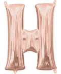 Buy Balloons Rose Gold Letter H Foil Balloon, 16 Inches sold at Balloon Expert