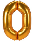 Buy Balloons Gold Number 0 Foil Balloon, 50 Inches sold at Balloon Expert