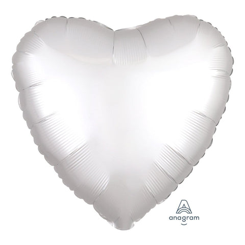 Buy Balloons White Heart Shape Foil Balloon, 18 Inches sold at Balloon Expert