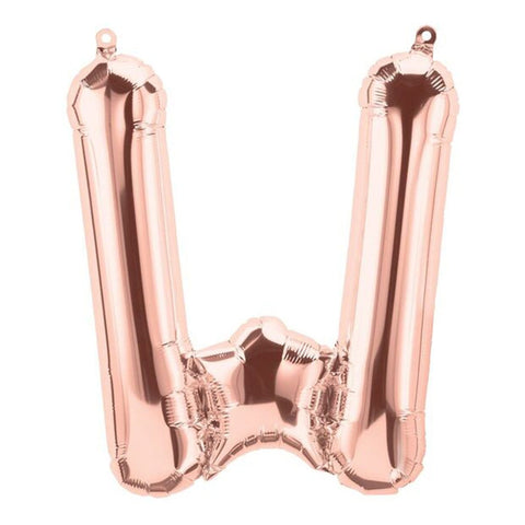 Buy Balloons Rose Gold Letter W Foil Balloon, 34 Inches sold at Balloon Expert