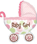 Buy Balloons Baby Girl Carriage Supershape Balloon sold at Balloon Expert