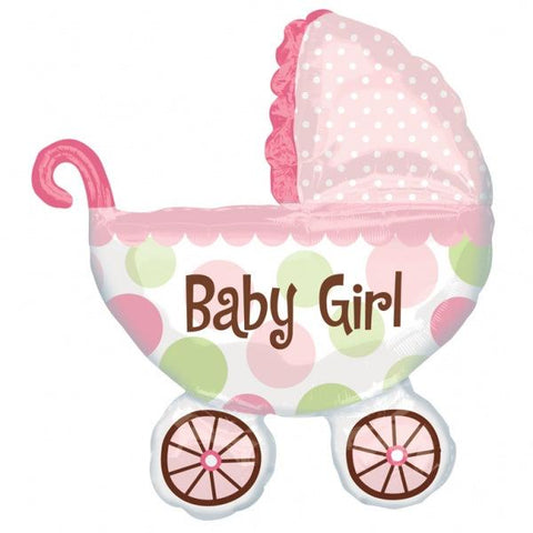 Buy Balloons Baby Girl Carriage Supershape Balloon sold at Balloon Expert