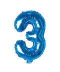 Buy Balloons Blue Number 3 Foil Balloon, 16 Inches sold at Balloon Expert