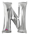 Buy Balloons Silver Letter N Foil Balloon, 16 Inches sold at Balloon Expert