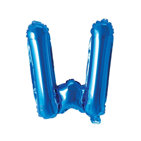 Buy Balloons Blue Letter W Foil Balloon, 16 Inches sold at Balloon Expert