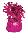 magenta foil balloon weight to hold bouquets down to the ground