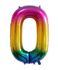 Buy Balloons Rainbow Ombre Number 0 Foil Balloon, 34 Inches sold at Balloon Expert