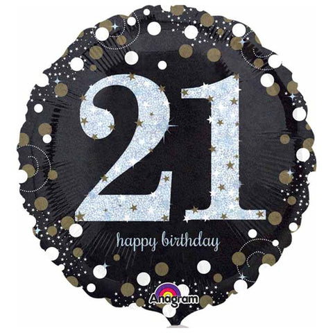 Buy Balloons 21st Sparkling Birthday Foil Balloon, 18 Inches sold at Balloon Expert