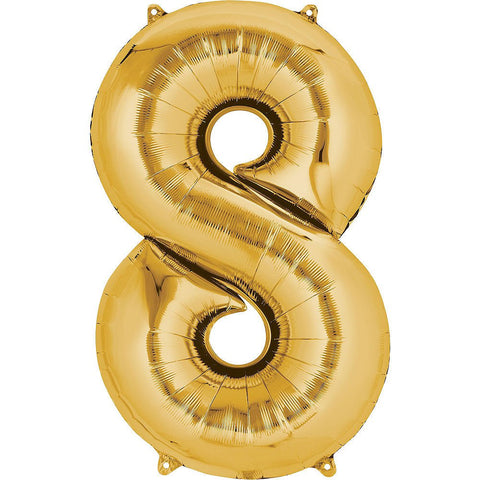 Gold Number Balloon, 34 Inches