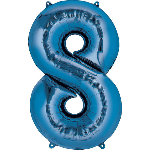 Blue Number Balloon, 34 Inches