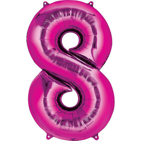 Pink Number Balloon, 34 Inches