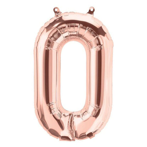 Buy Balloons Rose Gold Letter O Foil Balloon, 16 Inches sold at Balloon Expert